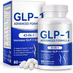 ملحق GLP-1 للنساء والرجال ، دعم GLP-1 الطبيعي ، 43 في 1 مع Akkermansia probiotic ، berberine ، inulin ، الكركم ، HMB ، GLP1 لمستويات GLP 1 ، التمثيل الغذائي ، الهضم والصحة الأمعاء-60 العد