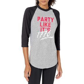 Soffe Women's Patriotic American Baseball Tee