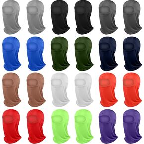 24 Pieces Ski Mask Balaclava Face Mask Full Face Cover for Men Skiing, UV Protection Colorful