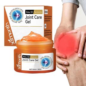 Professional Emu Oil & Turmeric Joint Gel - 2X Strength for Back, Neck, Hands, Knee Support | Fast-Absorbing Non-Greasy Formula for Relaxing Joints (1 Pack)