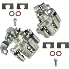 LABLT Pair 2 Rear Brake Calipers w/Bracket Replacement for Acura ILX CSX Honda Civic 2006-2015