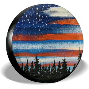 Spare Tire Cover Waterproof Sun Protection Fit for Trailers, RV, SUV, Off-Road Vehicle, Camper, and Trucks Black (15" for tire Diameter 27.55"-29.52")