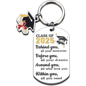 Graduation Gifts for Her Him Class of 2025 Graduation Keychain College Middle High School Graduation Gifts Senior 2025 Gifts 5th Grade Graduation Gifts Girls Boys Graduate Souvenir Senior Night Gifts