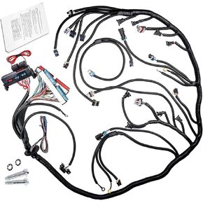PartsFlow T56 DBC LS1 Standalone Wiring Harness, Wire Harness Fits for Vortec Engines 1997-2006 4.8L 5.3L 6.0L TH400 TH350 200-4R Non-Electric Drive by Cable EV1 Fuel injectors
