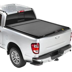 غطاء Tonneau القابل للسحب ، وغطاء Tonneau 5.8 قدم مع أنبوب تصريف مدمج لعام 2021-2024 CHEVY/GMC Silverado/Sierra 1500 Crew Cab ، تصميم مخصص مع قفل مزدوج و T-Slot
