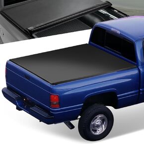 Soft Roll-Up Tonneau Cover Compatible with 1994-2002 Dodge Ram 1500 2500 3500 6.5 ft. Fleetside Bed CAAP-RU-021-TTC