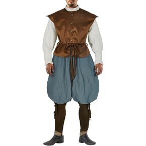 Mens Renaissance Costume Midevil/Renaissance Clothing Men Outfit Medieval Vest Pants Shirt Viking Costume Vintage