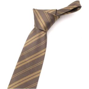 Dwight Schrute Brown And Gold Diagonal Striped Necktie