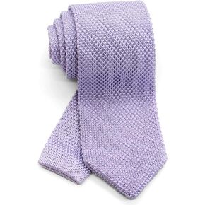 Men's Pointed Knit Tie Necktie Width 2.75 inches Washable Solid Color Lilac Pale Purple