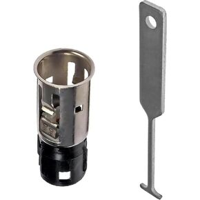 Cigarette Lighter Socket Disassemble Tool, Temperature Resistant High Hardness Cigarette Lighter Base, Replacement for OEM #25776667 J42059 25774623 Accessory, Compatible with General Motors (Silver)
