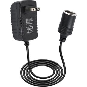 12Volt 2Amps AC/DC Converter, 110V to 12V Power Supply, Car Cigarette Lighter Adapter to Wall Plug for Air Purifier, Car Fan, Humidifier, MP3 and Other Devices Under 24W