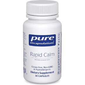 Pure Encapsulations Rapid Calm - Stress & Sleep Support Supplement - Contains Vitamin B6, Zembrin & Suntheanine L-Theanine - Non-GMO, Gluten-Free & Vegan - 30 Capsules