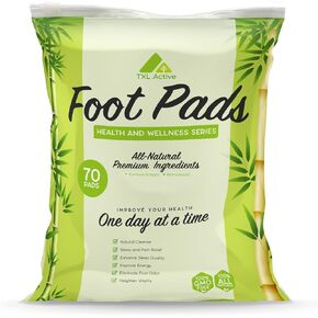 Natural Bamboo Charcoal Foot Pads: 70 Pack Wormwood Sleep Aid and Stress Relief Foot Pads for Men and Women (70 Count)