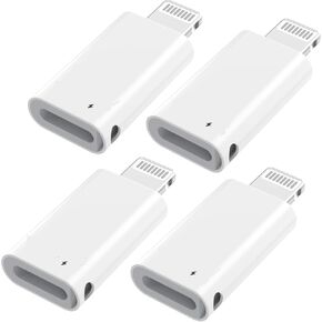 4Pack Lightning Male to USB C Female Charging Adapter,Type C Charging Support Data Transmission Connector Dongle Compatible with iPhone 14/13/12/11/8/X/XR/XS/SE/7/Plus/Pro Max/6/5 iPad Air Mini