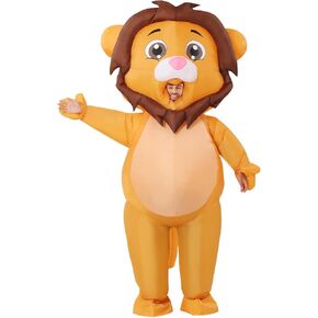 COMIN Inflatable Lion Costume for Adults Blow Up Costume LionInflatable Costume Full Body for Halloween Party 72"