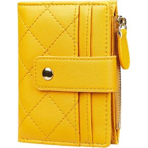 Women's Cute Leather Card Holder Small Compact Bifold Wallet with Zip Coin Pocket,Light Purple