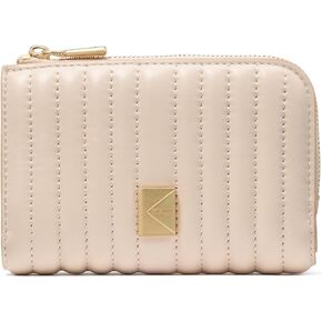 kate spade new york Deco Quilted Leather Compact Wallet, Milk Glass