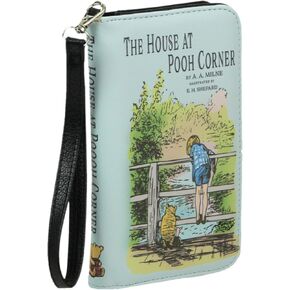 Light Blue House at Pooh Corner Book Wallet Wristlet – ID Holder, Snap Close, Zipper Coin Pouch, 4 Card Slots, and Bill Pockets – Charming for Fans