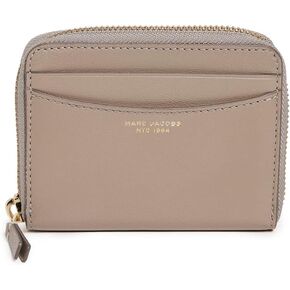 Marc Jacobs Women's The Slim 84 Zzip Around Wallet, Cement, Grey, One Size