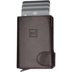 PULARYS OXFORD Mini Wallet - Credit Card Holder - Made of Italian Leather - RFID blocking - Space for up to 9 Cards - One Compartment - Front Pocket Wallet - For Men and Women - Classic