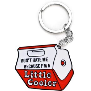 Don't Hate Me Because I'm A Little Cooler Funny Keychain for Women Men | Cute Personality Metal Enamel Key Chain Keyrings for Car Key, Purse Bag Accessories | Cool Keychain for Friend's Birthday Gifts
