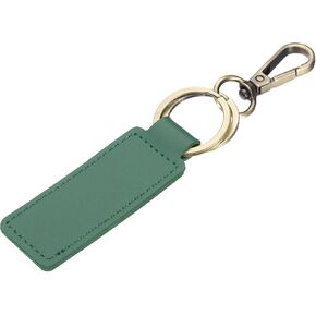 PATIKIL Leather Keychains, Rectangle Leather Key Chain Holder with 2 Keyrings Leather Key Fob for Car Keychain