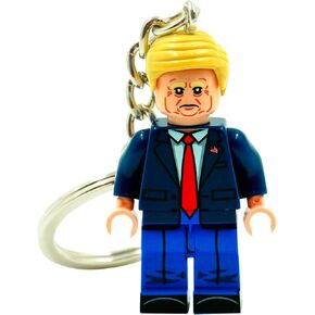 Custom Trump Keychain – Collectible Miniature Figure – Distinctive Block-Style Aesthetic – MAGA Gift