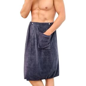 FOTN Men's Bathrobes Beach Towels Short Shower Skirts Shower Pants Bath Wrap Spa Sauna Robe Bath Towel Shower Towels