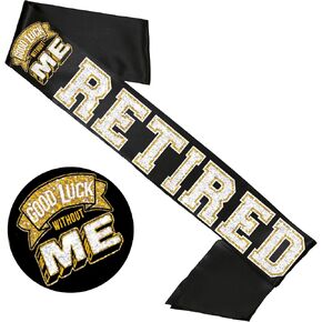 Retirement Gifts for Men or Women - PREMIUM GRADE SATIN Sash - Retirement Party Keepsake Gift in Saudi Arabia
