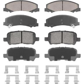 Front Ceramic & Rear Semi-Metallic Brake Pads Set for Chevy Impala 2011-2013, Impala Limited 2014-2016, 8PCS