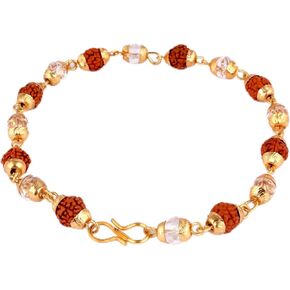 حبات Rudraksha ومجوهرات سوار كريستال للرجال والنساء هدية