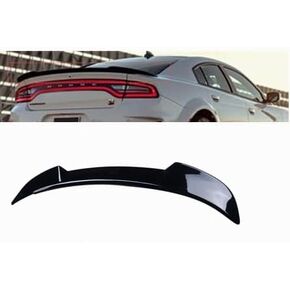 Rear Spoiler Glossy Black Compatible 2011-2022 Dodge Charger SXT SRT SE Daytona RT GT Hellcat Style Rear Lip