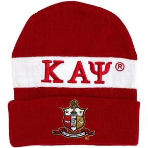 Kappa Alpha Psi Knit Beanie Red/White