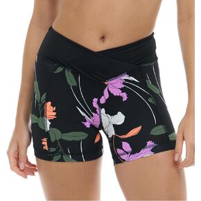 Body Glove Women's Standard Speedy Elastic Waist Hybrid Swim Short with UPF 50, Dreamy Floral