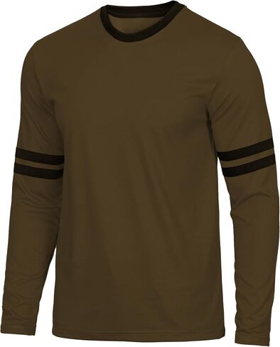 Decrum Mens Long Sleeve Shirts - Soft Comfy Casual Round Neck Full Sleeves Ringer Tee Men in Saudi Arabia