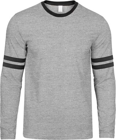 Decrum Mens Long Sleeve Shirts - Soft Comfy Casual Round Neck Full Sleeves Ringer Tee Men in Saudi Arabia