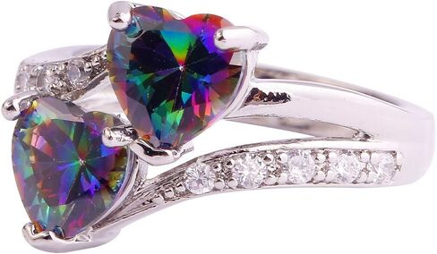 925 sterling Silver Plated Created Amethyst Halo Brilliant Women Ring Ring Ring in Kuwait