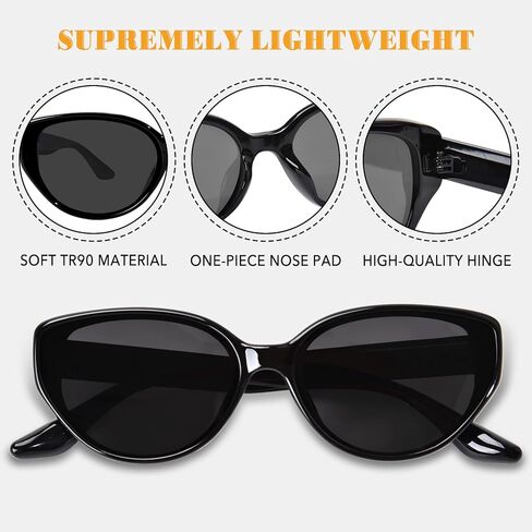 OPTOFENDY Polarized Cat Eye Sunglasses for Women, Trendy TR90 Sun Glasses, Lightweight Shades UV Protection, OP3033 in Kuwait