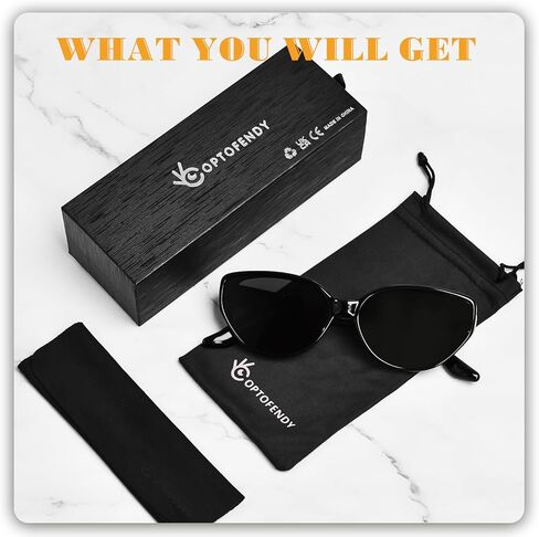 OPTOFENDY Polarized Cat Eye Sunglasses for Women, Trendy TR90 Sun Glasses, Lightweight Shades UV Protection, OP3033 in Kuwait