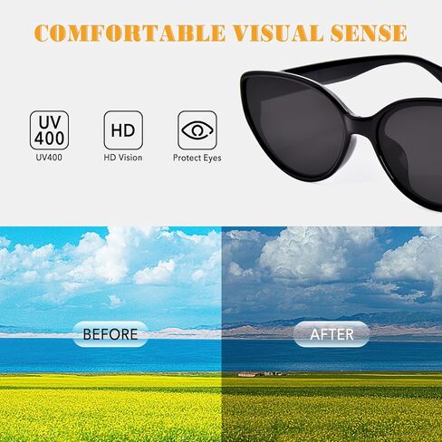 OPTOFENDY Polarized Cat Eye Sunglasses for Women, Trendy TR90 Sun Glasses, Lightweight Shades UV Protection, OP3033 in Kuwait