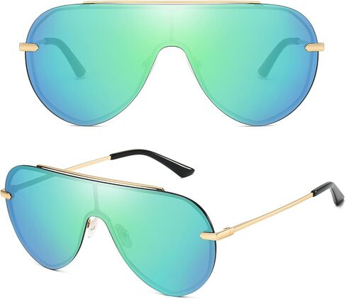 Chic Oversized Shield Sunglasses Womens Trendy, Designer Stylish UV Protection Sun Glasses Large Frame Shades in Kuwait