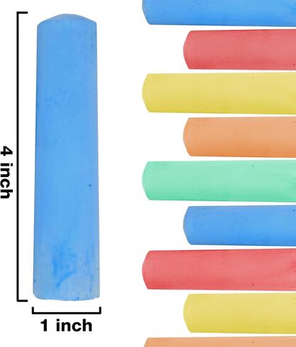 Kid Made Modern Sidewalk Chalk Set for Kids - Washable, Colored Chalk for Outdoor Play and Chalkboard Art - Ages 3+ (24 Pieces, Multicolor) in Kuwait