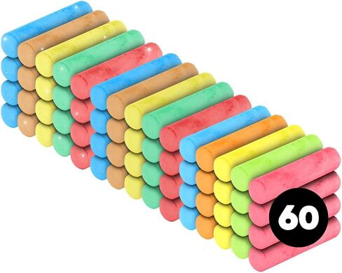 Kid Made Modern Sidewalk Chalk Set for Kids - Washable, Colored Chalk for Outdoor Play and Chalkboard Art - Ages 3+ (24 Pieces, Multicolor) in Kuwait