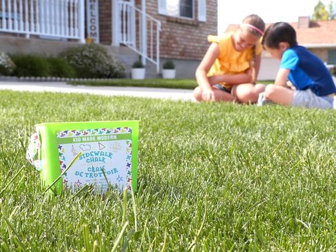 Kid Made Modern Sidewalk Chalk Set for Kids - Washable, Colored Chalk for Outdoor Play and Chalkboard Art - Ages 3+ (24 Pieces, Multicolor) in Kuwait
