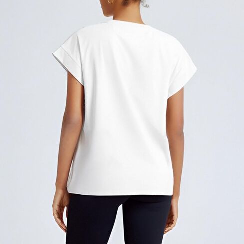 Women's Workout Shirts Loose Fit Short Sleeve Running Athletic Tops Quick Dry UPF 50+ in Saudi Arabia