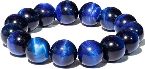 Handmade 14mm Round Beads Mens Bracelet Unisex Gem Semi Precious Gemstone Stretch Beaded Bracelets for Women 7 Inches in Saudi Arabia