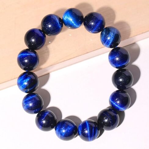 Handmade 14mm Round Beads Mens Bracelet Unisex Gem Semi Precious Gemstone Stretch Beaded Bracelets for Women 7 Inches in Saudi Arabia