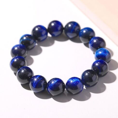 Handmade 14mm Round Beads Mens Bracelet Unisex Gem Semi Precious Gemstone Stretch Beaded Bracelets for Women 7 Inches in Saudi Arabia