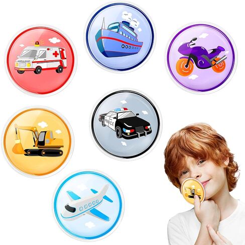 Comfytemp Kids Ice Packs for Boo Boos, FSA HSA Eligible, Baby Small Gel Ice Packs for Injuries Reusable, Mini Hot Cold Compress for Pain Relief, Toothache, Fever, Toddler First Aid - 6 PCS - Vehicle in Saudi Arabia