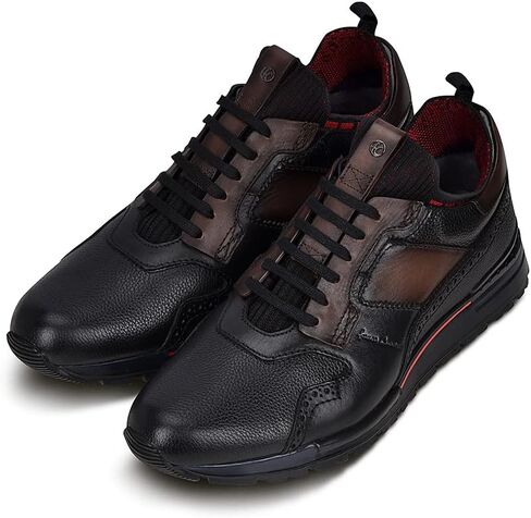 FRANCO CUADRA Men's Sneakers with Laces in Bovine Leather in Saudi Arabia
